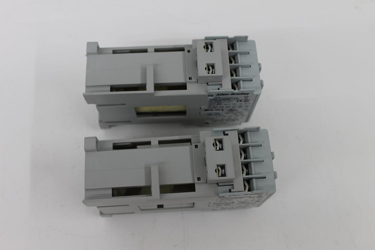 Used Allen Bradley 100-C23Z*10 Ser C IEC Contactor 23A 3-Pole 24VDC Coil LOT OF 2