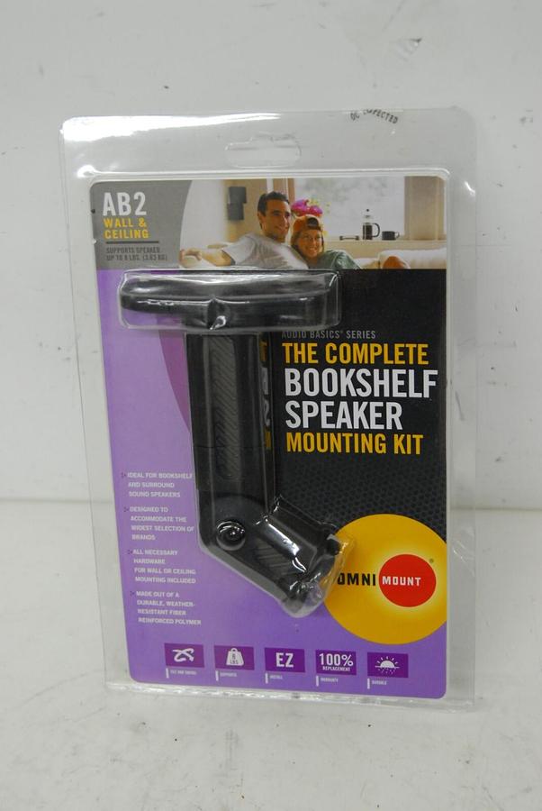 Used OmniMount AB2 Wall/Ceiling/Bookshelf 8 lbs Speaker Mount