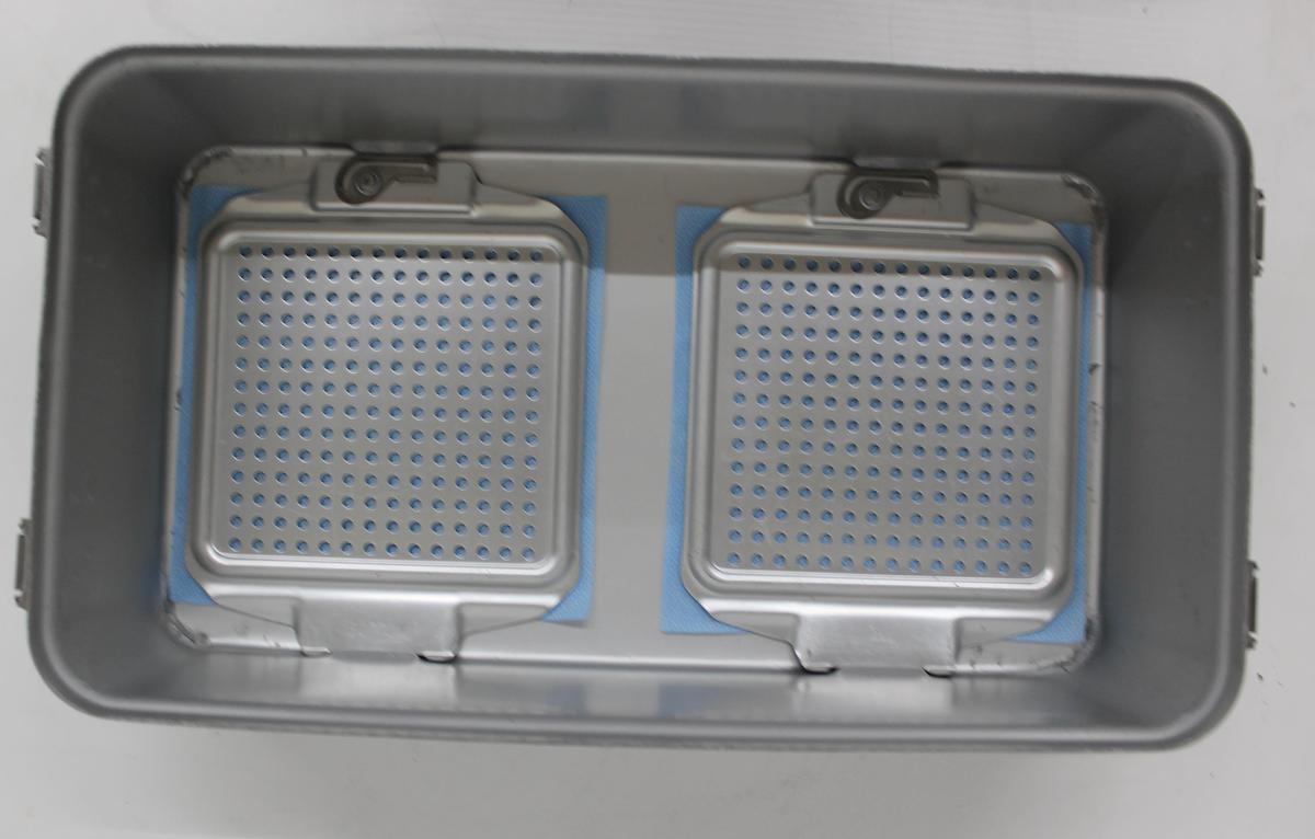 Used V Mueller Genesis Sterilization Box 12"x21"x6" / Filter Holders, Basket