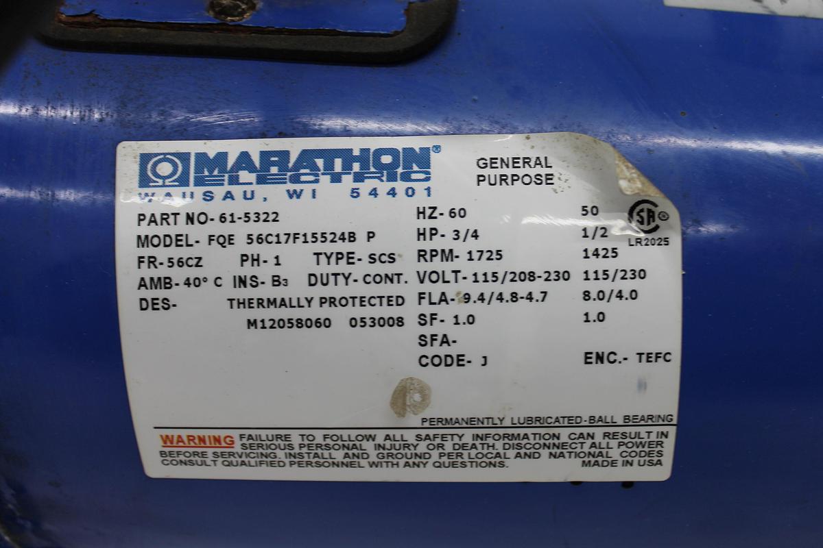 Used Marathon Electric FQE 56C17F15524B P General Purpose Motor