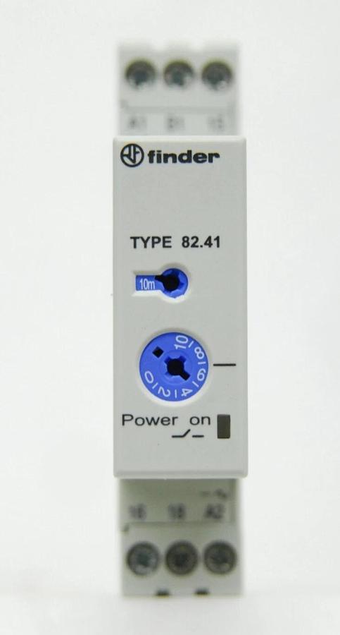 Used Finder Type 82.41 (8241 0241 0000) 35mm Rail Mount Timer - 24-240VAC, 5A