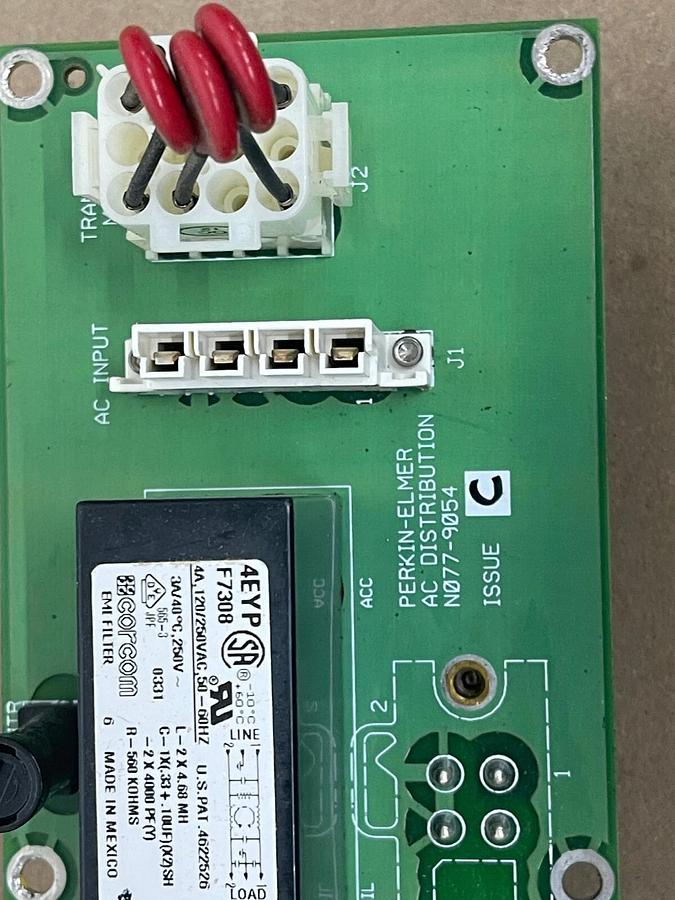 Used PerkinElmer N077-9054 AC Distribution W/ N037-0295 Plug