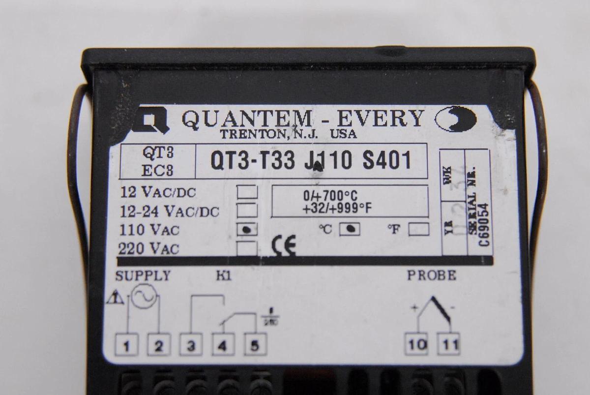 Used Quantem Every QT3-T33 J110 S401 Temperature Controller