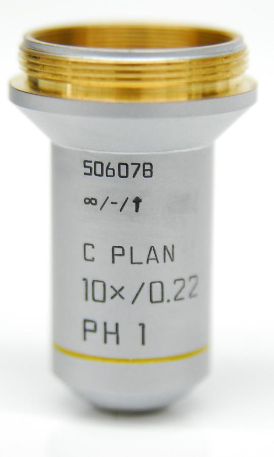 Used Leica 551062 Phase Contrast Condenser W/ C Plan 10x Objective (DMLB)