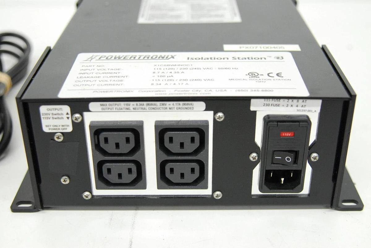 Used Powertronix X1CSBWHN0C1 1000VA 4-Plug Power Isolation Station Unit