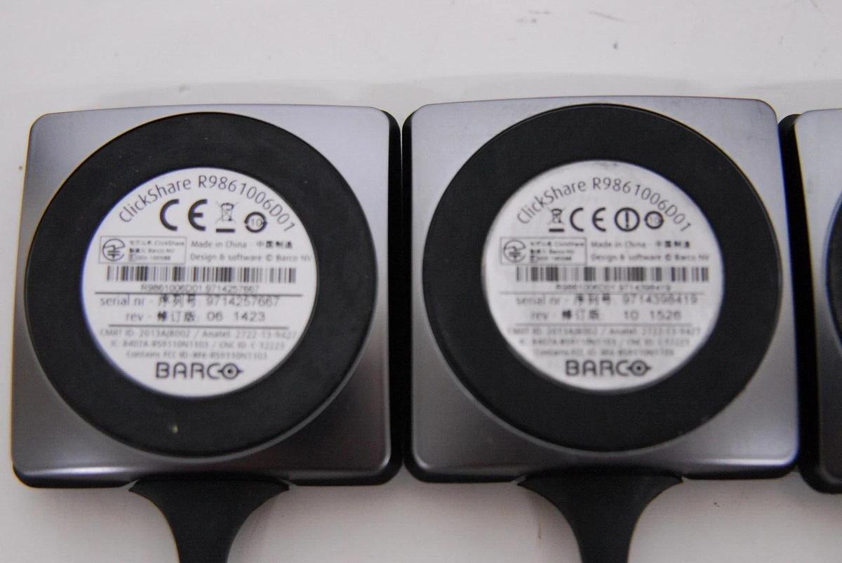 Used Barco ClickShare CSE-200 R9861520 W/ 4 Buttons, Button Holder - Read Description