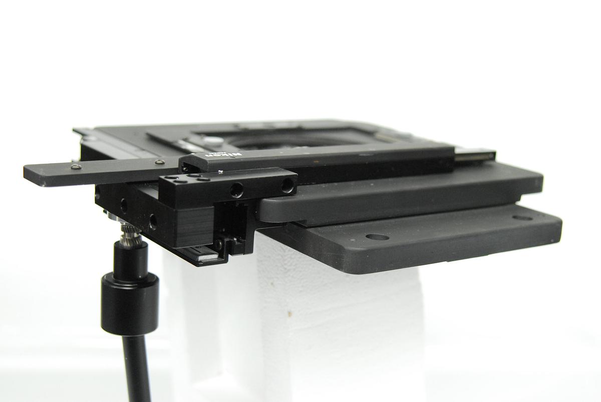 Used Nikon XY Mechanical Microscope Stage W/ Specimen Holder (TE200 TE300 TE2000)