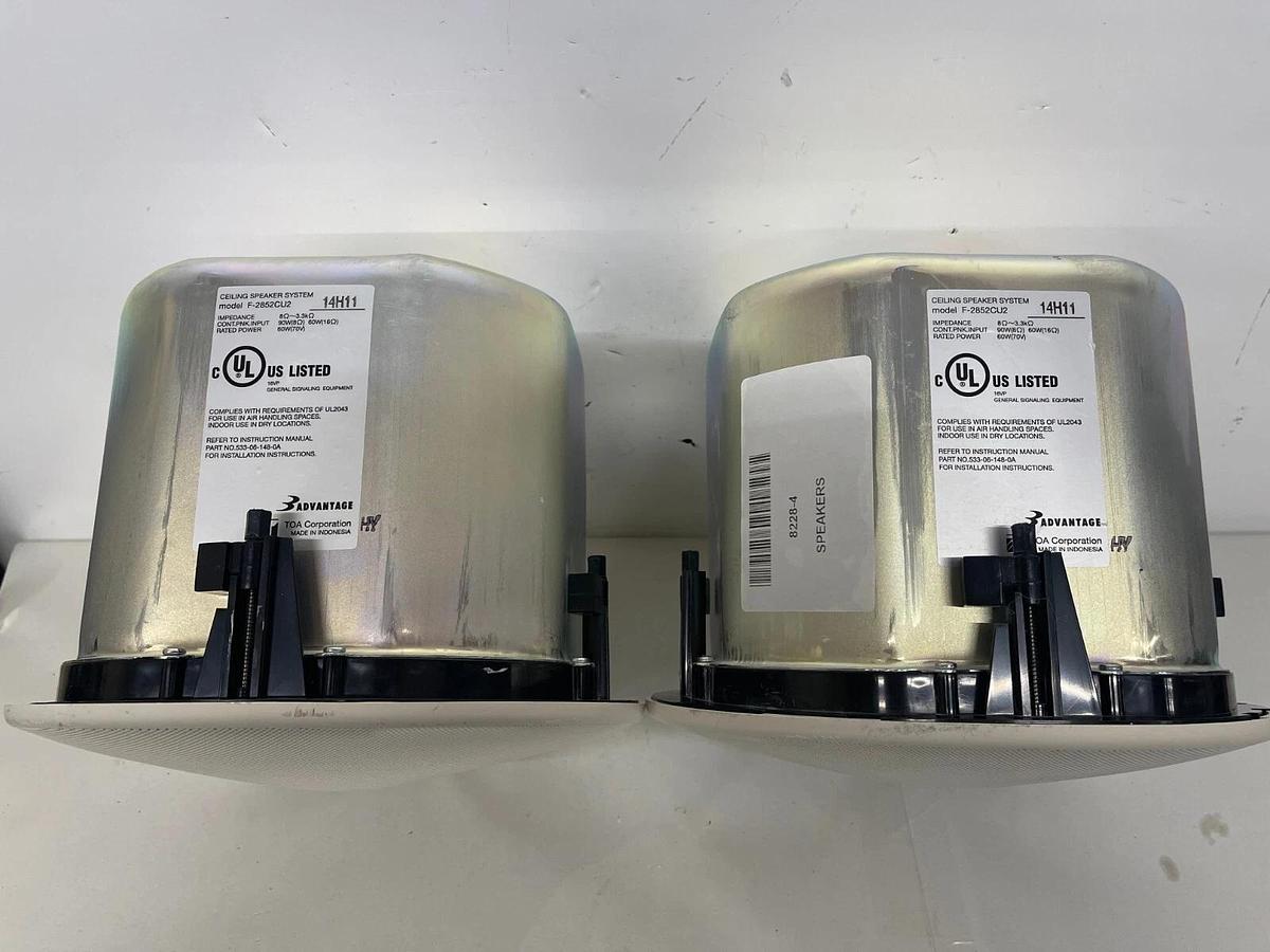 Used Toa Advantage F-2852CU2 6.5" Ceiling Mount Speaker - TESTED - Lot of 2