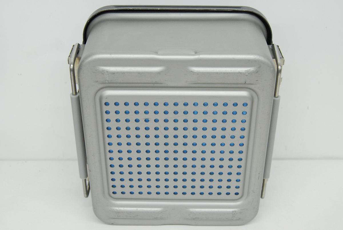 Used V. Mueller Genesis CD1-6B Sterilization Container 12x11x6 W/ Filter Holders, Basket