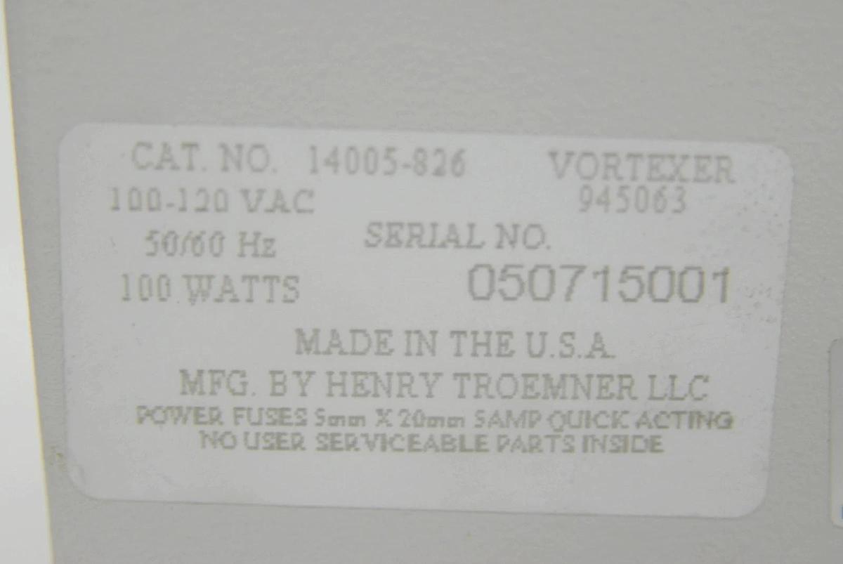 Used VWR Scientific DVX-2500 14005-826 945063 Digital Multi-Tube Vortexer