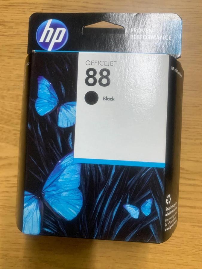 Used OEM HP BLACK 88 #88 ink refill cartridge printer