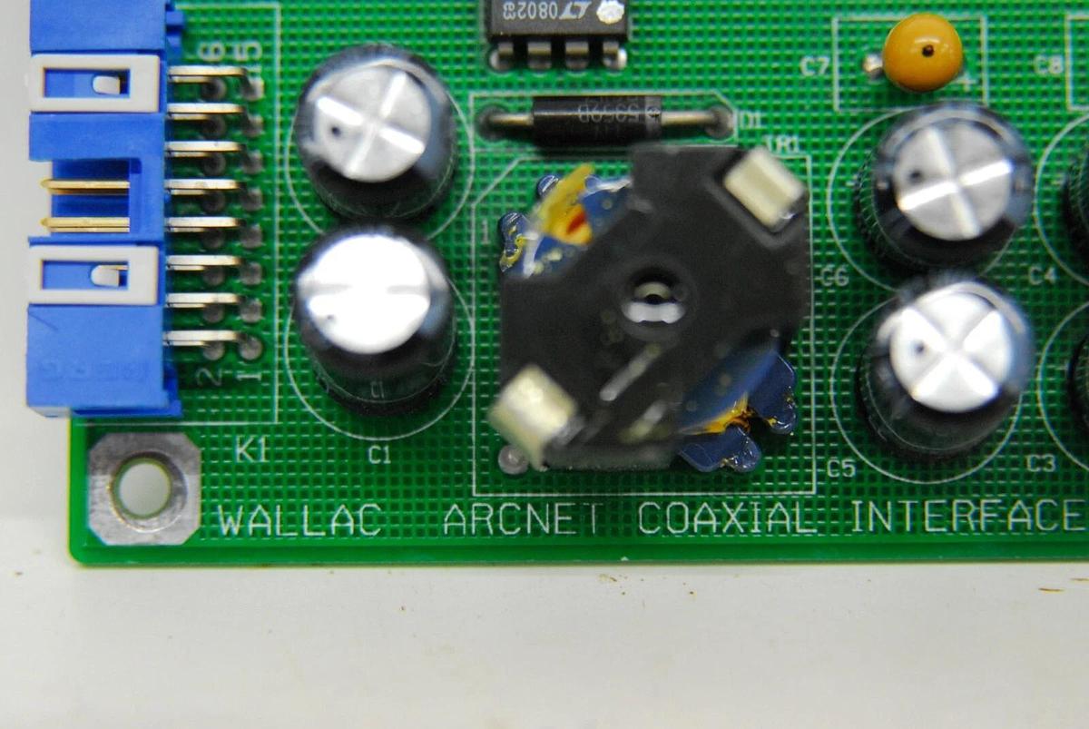 Used Wallac 1056 1416 C RGF Arcnet Coaxial Interface Board