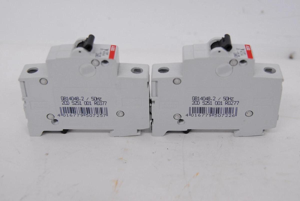 Used ABB S 201 K 6 A GB14048.2 Circuit Breaker - Lot of 2
