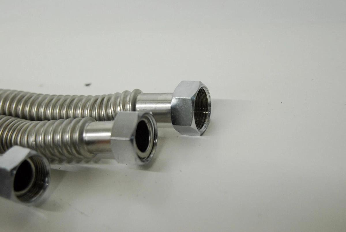 Used Metal Corrugated Flexible Vacuum Hose - Lot of 6