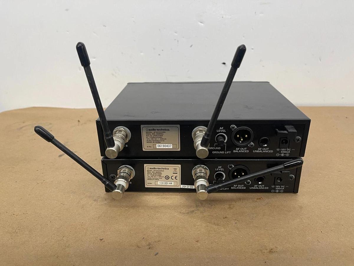 Used Audio Technica ATW-R3100bD & ATW-R3100D - No US Usage - Lot of 2