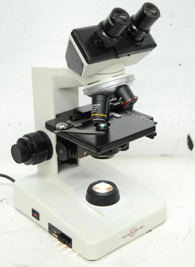 Used Accu-Scope Compound Microscope W/ SP-ACHRO 4x/10x/40x Objectives