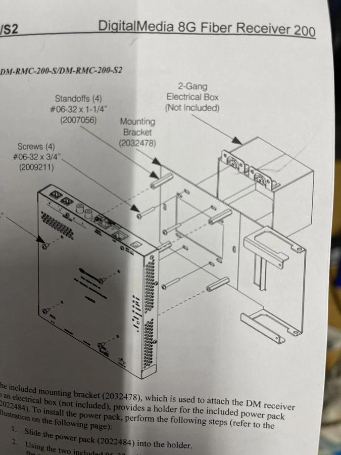Used Crestron Mounting Bracket 2032478