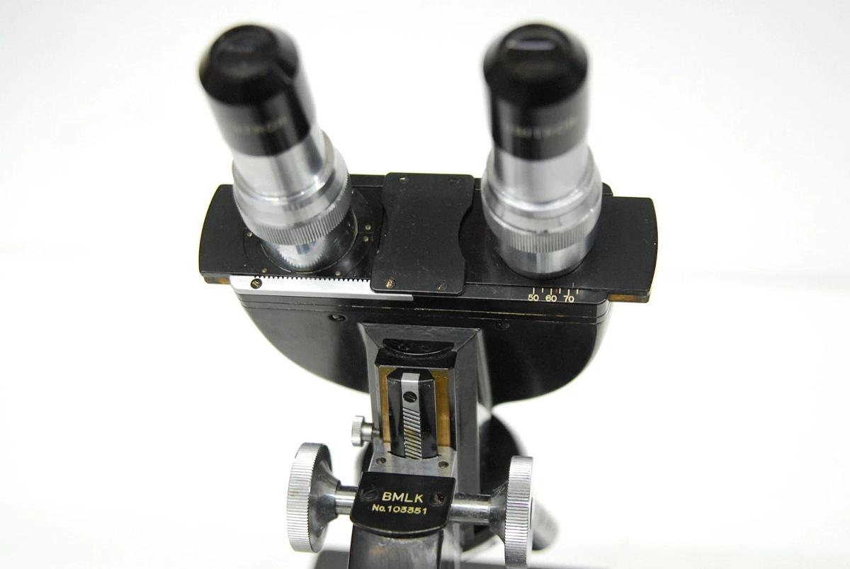 Used Vintage Unitron BMLK Microscope W/ W10XP Eyepieces, 4x/40x Objectives, Condenser