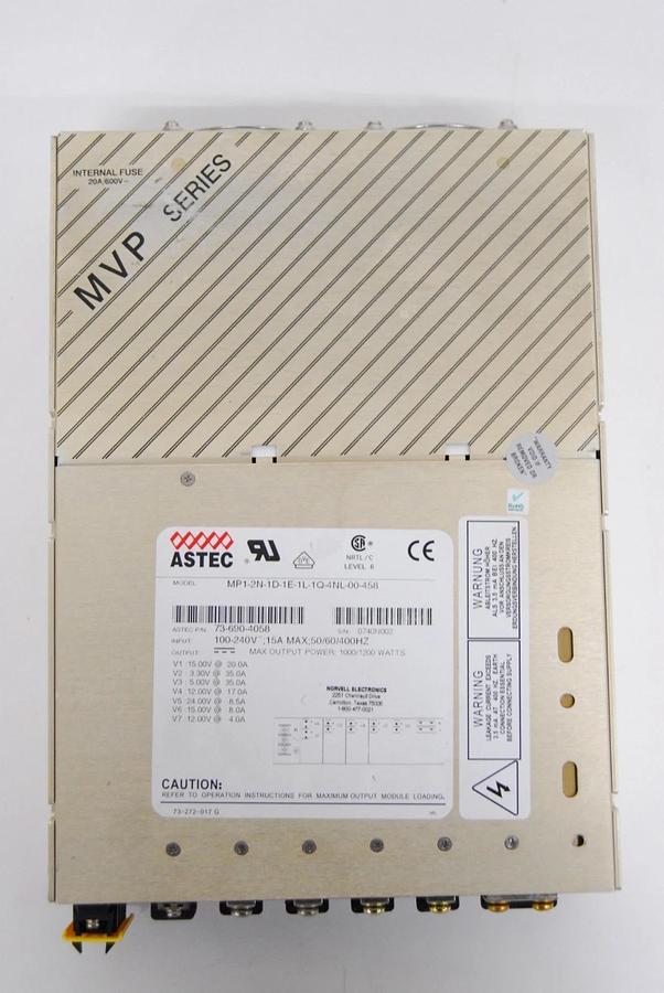 Used Astec MP1-2N-1D-1E-1L-1Q-4NL-00-458 MVP 1200W Power Supply Module - BD FACSAria