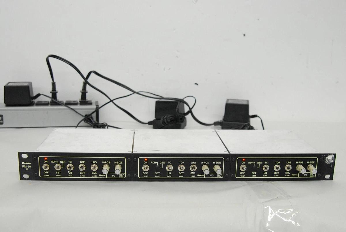 Used Horita RM-50 II Time Code Generator (2x W313, 1x T310) W/Power adapters - TESTED