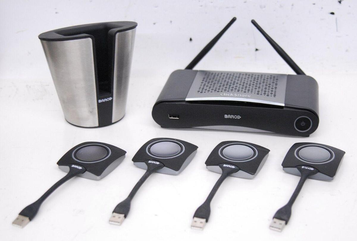 Used Barco ClickShare CSE-200 R9861520 W/ 4 Buttons, Button Holder - Read Description