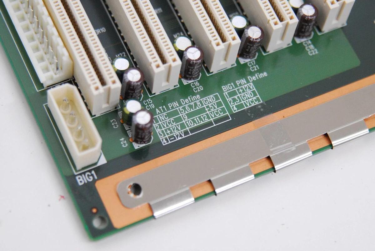 Used Advantech PCA-6105P5 Rev.B2 5-Slot Single Segment PCI Passive Backplane