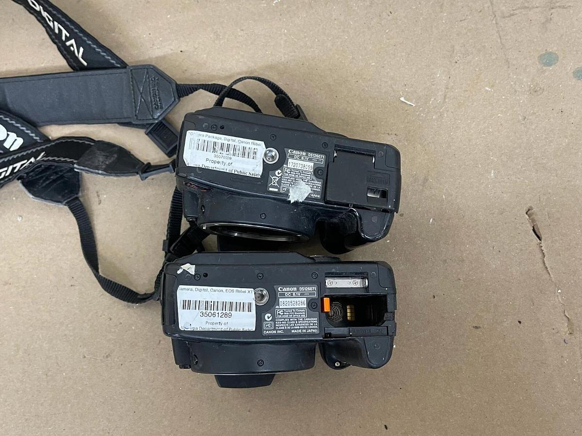 Used Canon EOS Digital Rebel XT DS126071 Camera Body -LOT of 2