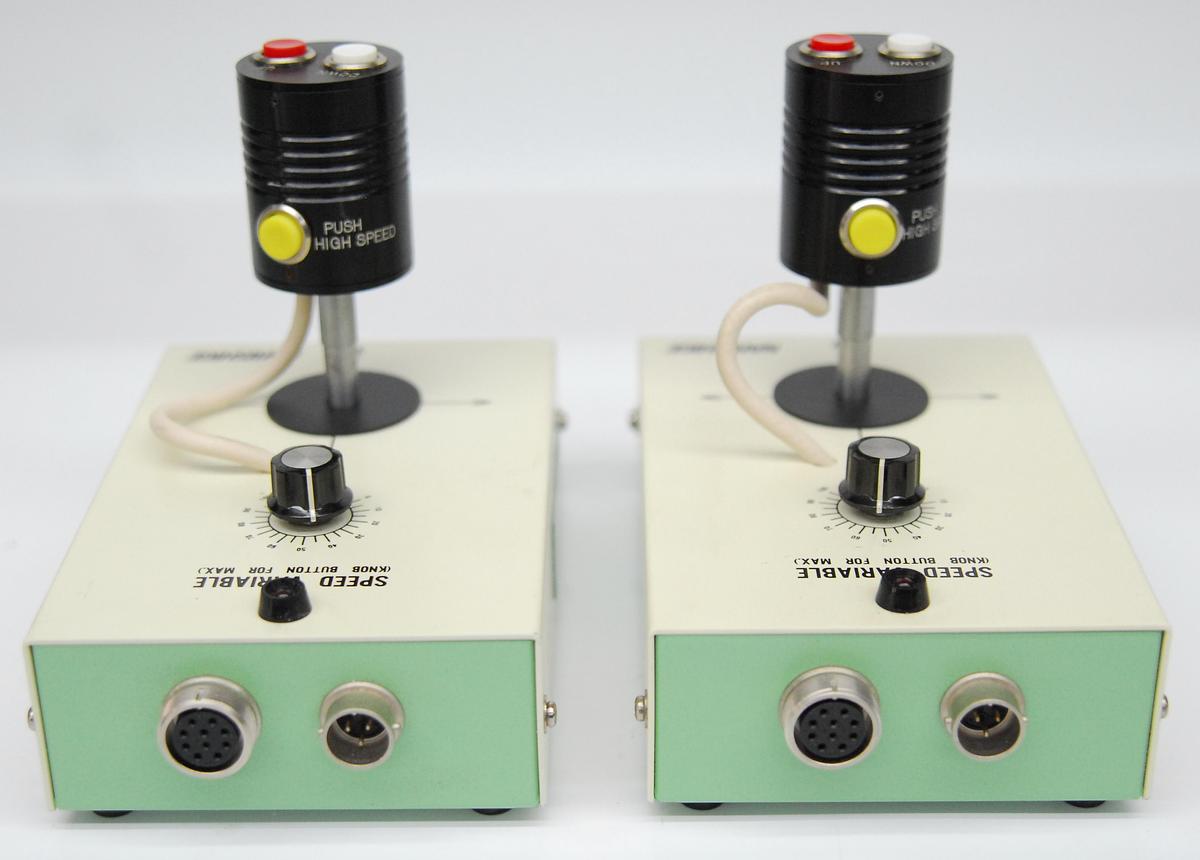Used Narishige MM-88 Micromanipulator 3-Axis Joystick Lot w/ Power Supply & Footswitch