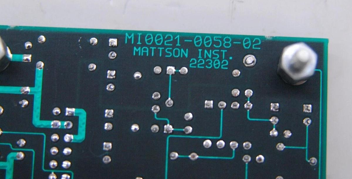 Used Mattson MI0021-0058-02 IR Detector Board (Spectra-Tech 0047-172D IR-Plan)