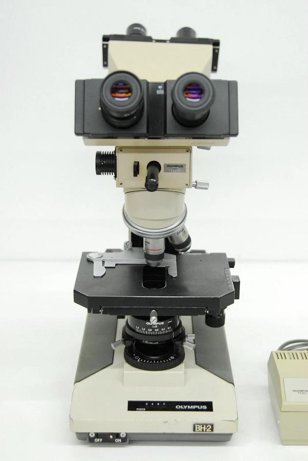 Used Olympus BH-2 BHUT Dual Viewing Teaching Microscope W/ D Plan Objectives