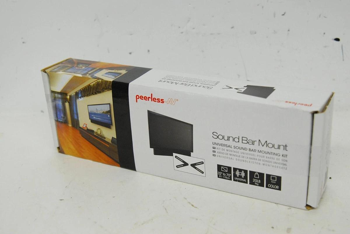 Used Peerless-Av ACSBR1 Universal Soundbar Mount - Adjustable Height - w/ Hardware