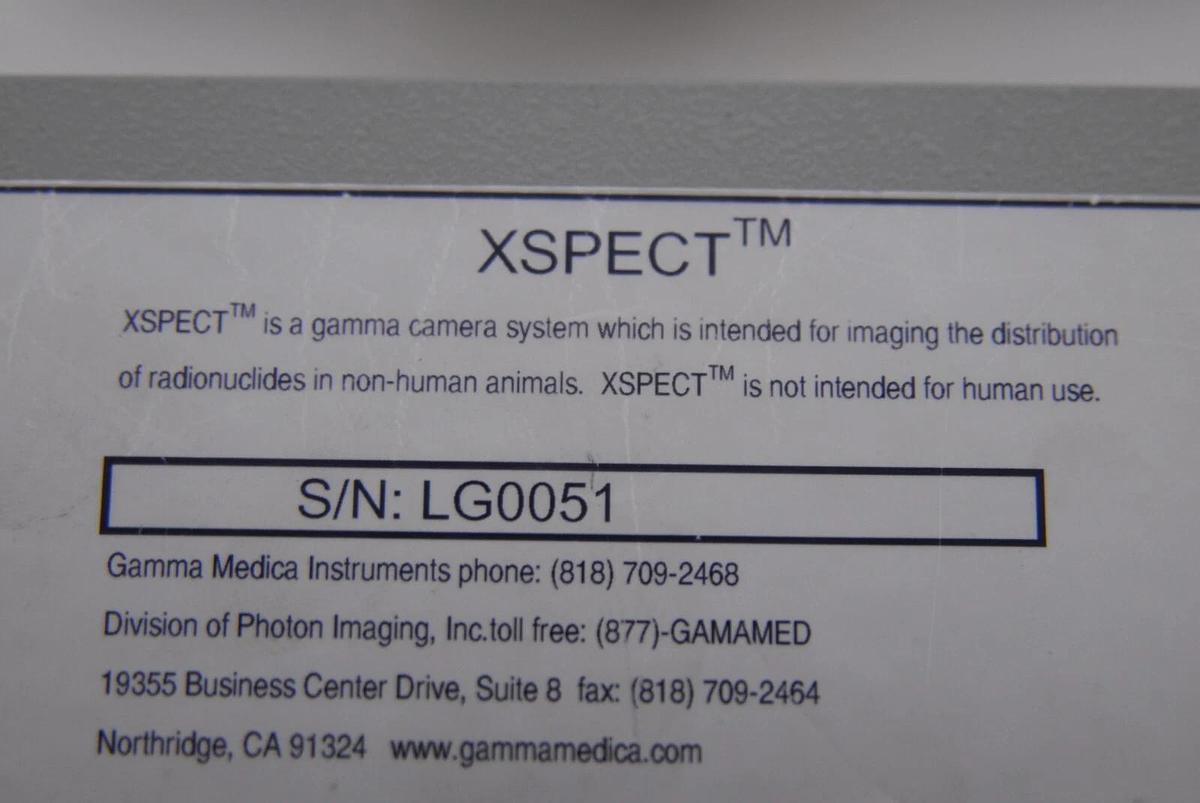 Used X-Spect Gamma Medica Low Energy High Resolution Xray Head