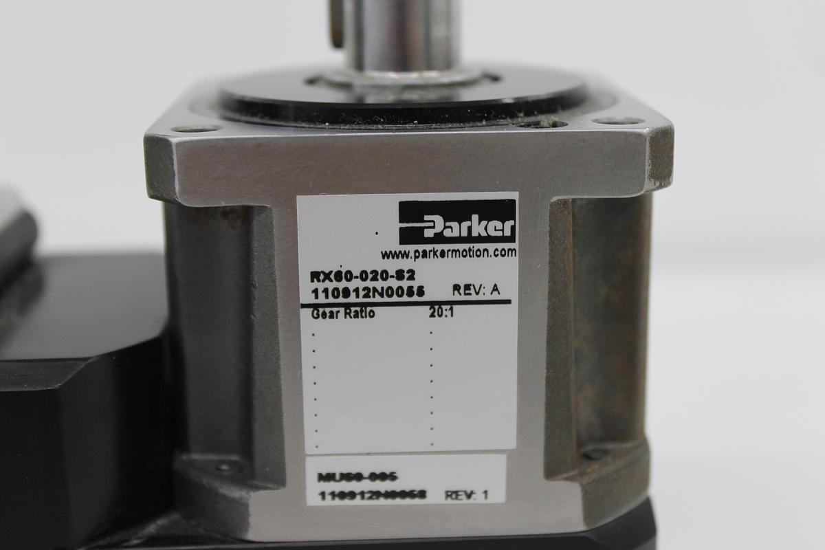 Used Parker RX60-020-S2 Right Angle Planetary Gearhead w/ MDrive 23 Motor and Controller