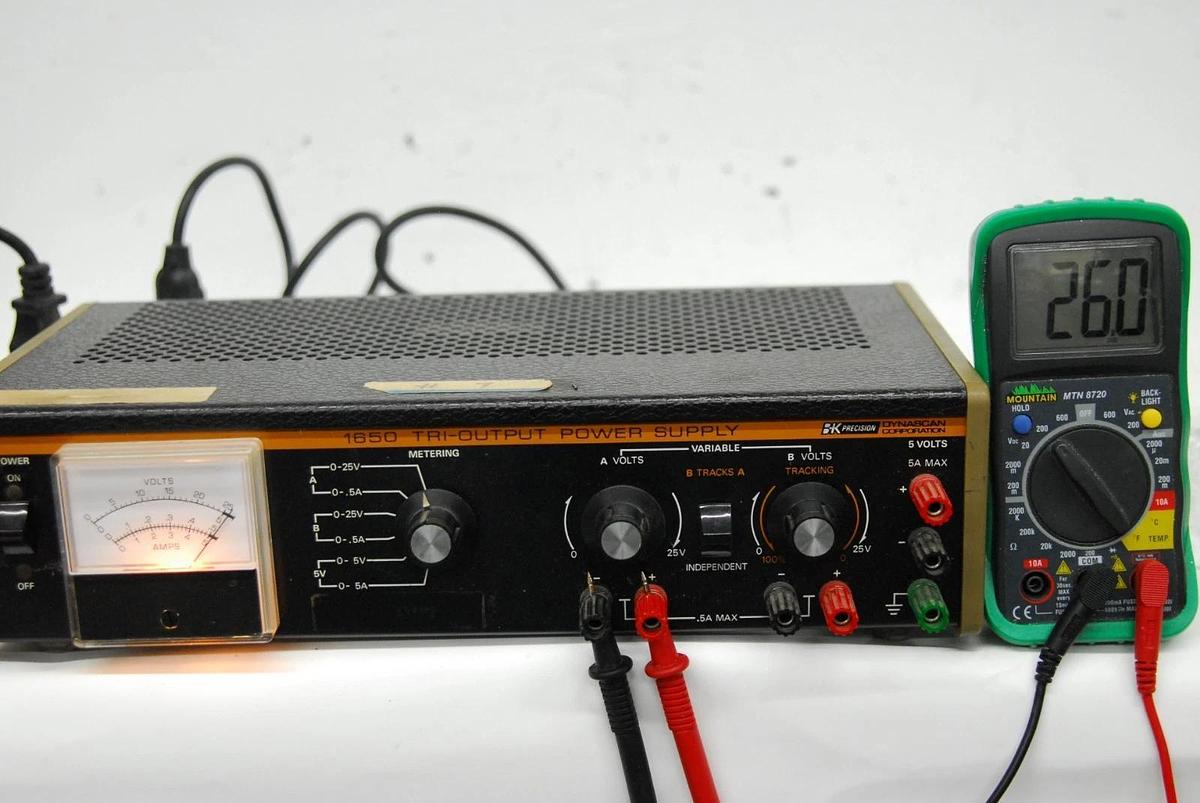 Used B&K Precision Dynascan 1650 Tri-Output Power Supply - TESTED