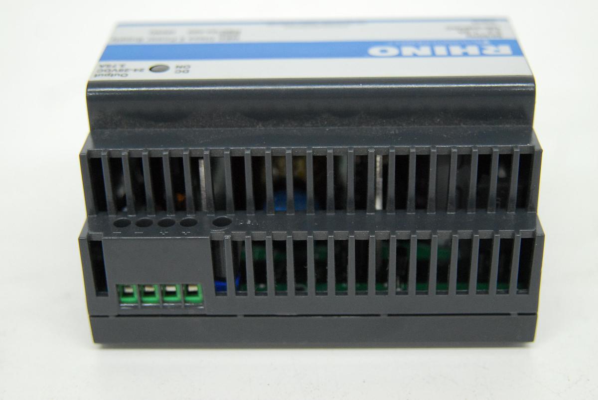 Used Rhino PSC-24-090 24-28 VDC 90W Adjustable DIN Mount Power Supply - TESTED