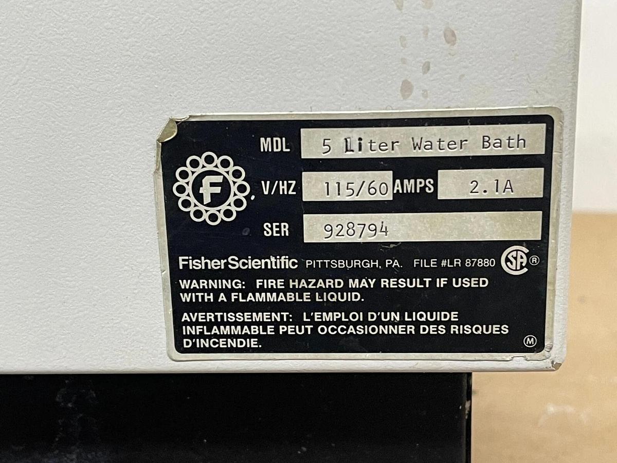 Used Fisher Scientific 5 Liter Water Bath 115V - Tested