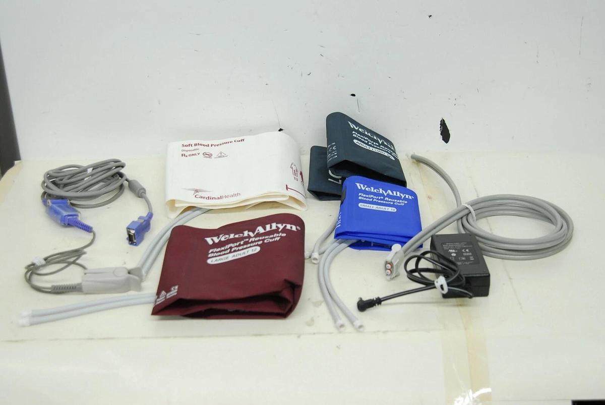 Used Welch Allyn 45NTO Vital Signs Spot LXi Patient Monitor W/ Stand, and MORE