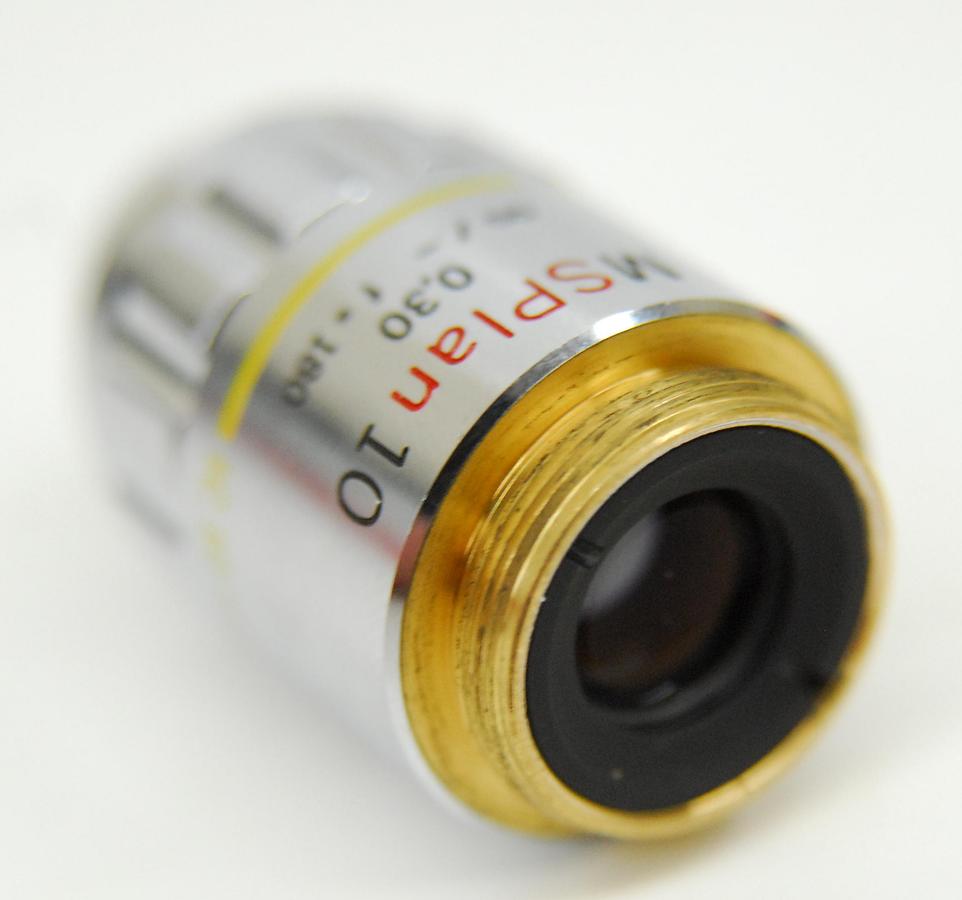 Used Olympus MSPlan 10x Microscope Objective 0.30 ∞/- f=180 (1-LM530)