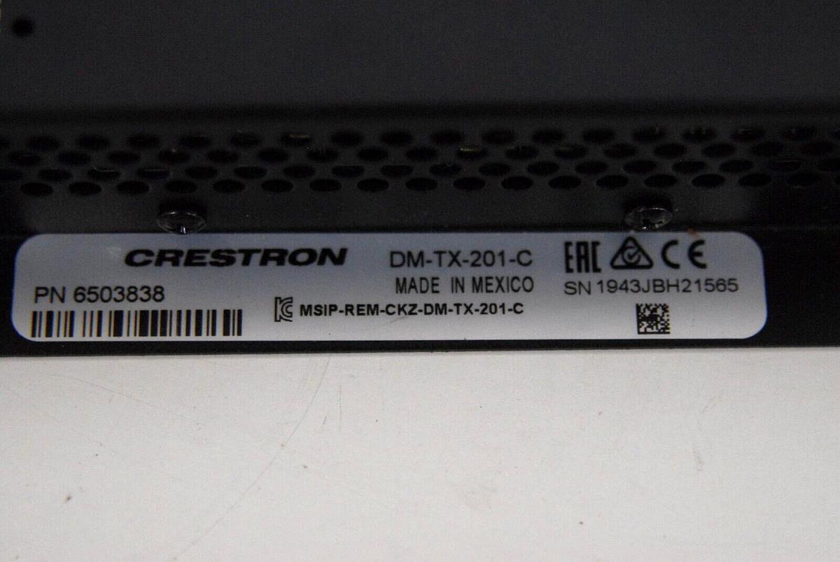Used Crestron DM-TX-201-C DM Computer Center DigitalMedia 8G+ Transmitter 201