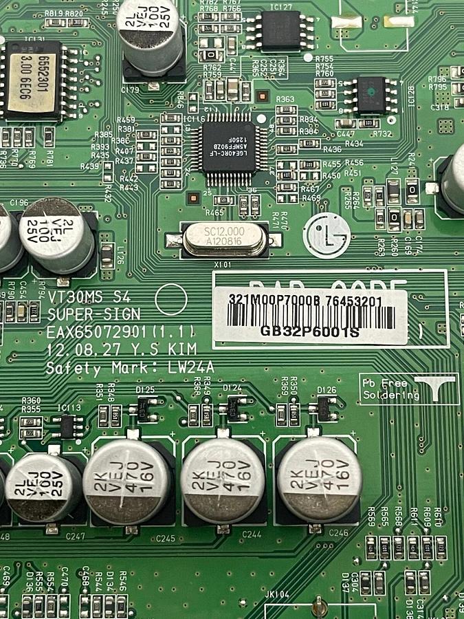 Used LG EBR76133701 Main PCB Assembly (From LG 47VT30MS)