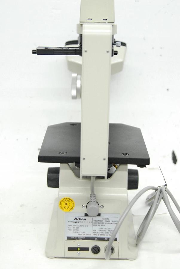 Used Nikon TMS- F Inverted Trinocular Microscope W/ 4x Objective - Read Description