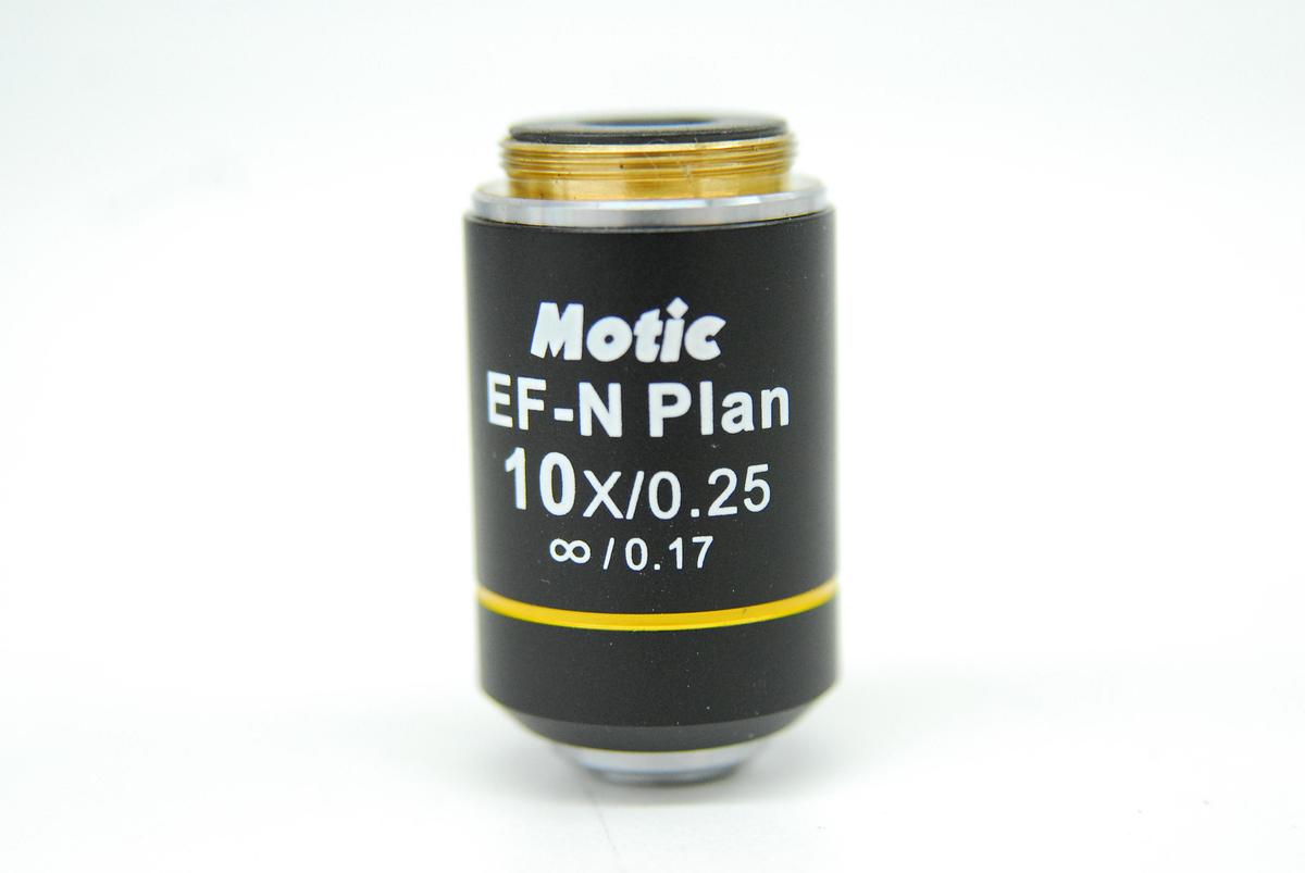 Used Motic EF-N Plan 10X/0.25 ∞/0.17 CCIS Infinity-Corrected RMS Microscope Objective