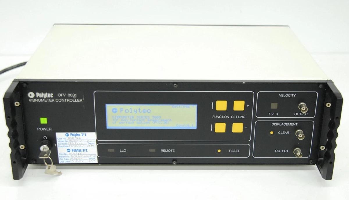 Used Polytec OFV-3001 Vibrometer Controller W/ Power Key - Powers On