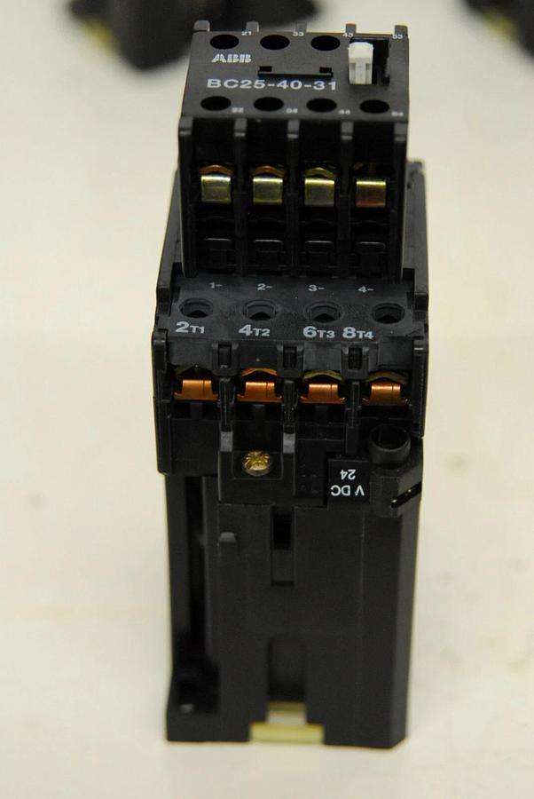 Used ABB BC25 Contactor W/ ABB BC25-40-31 Contact Block