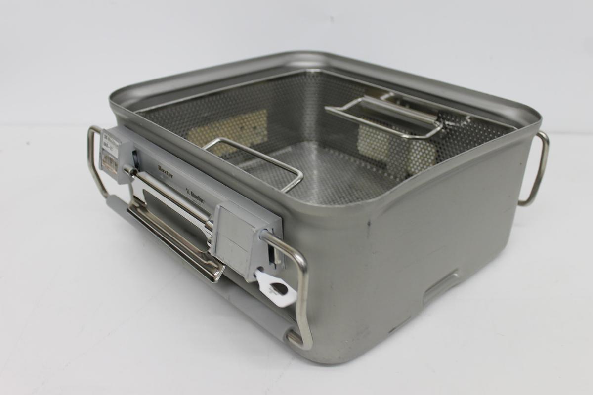 Used V Mueller Genesis 3M Drill Sterilization Box 12"x10"x5" / Filter Holders, Basket