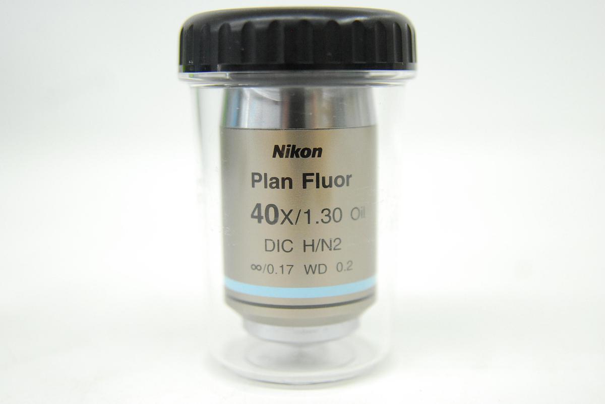 Used Nikon Plan Fluor 40X/1.30 Oil DIC H/N2 ∞/0.17 WD 0.2 Microscope Objective