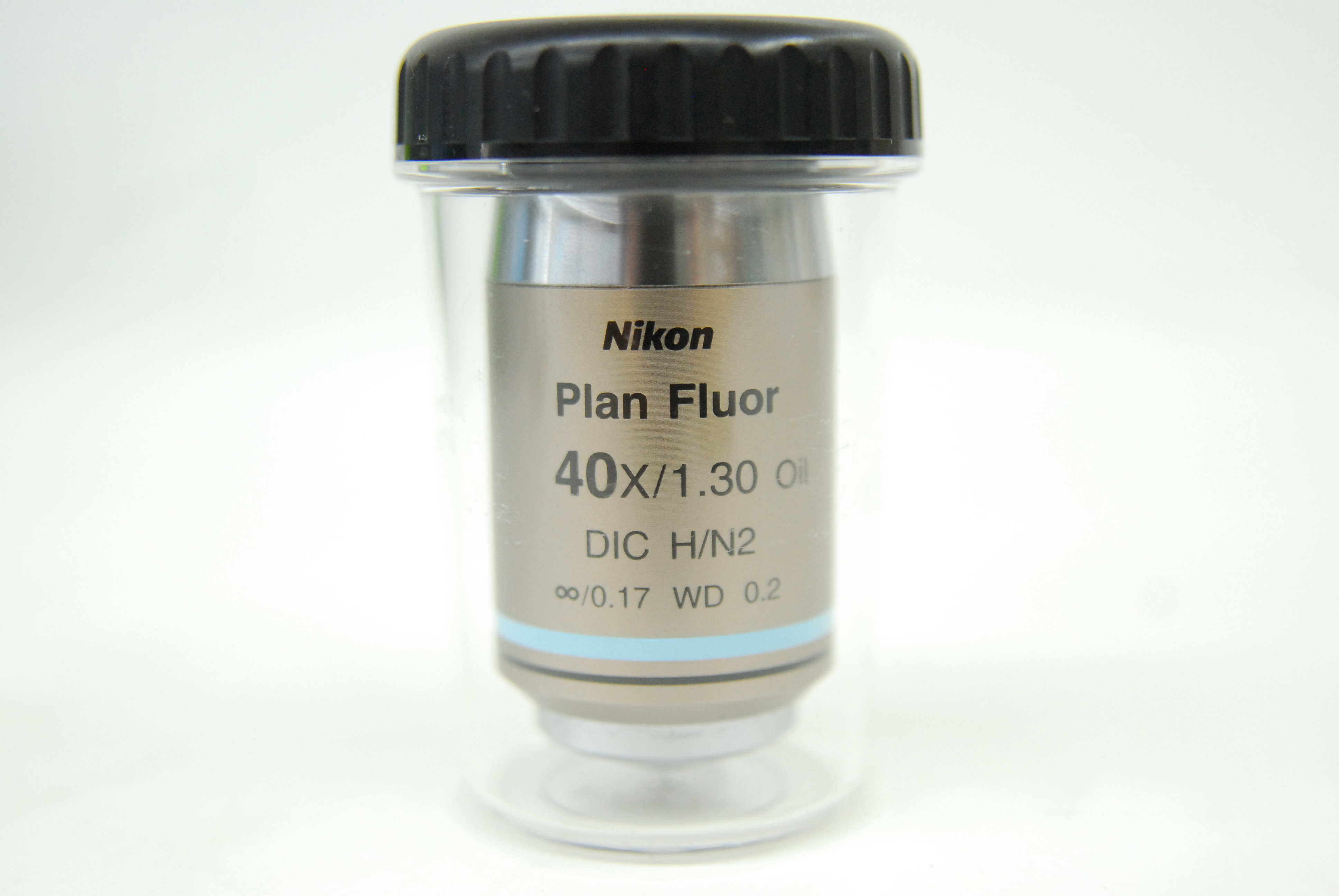 Used Nikon Plan Fluor 40X/1.30 Oil DIC H/N2 ∞/0.17 WD 0.2 Microscope Objective