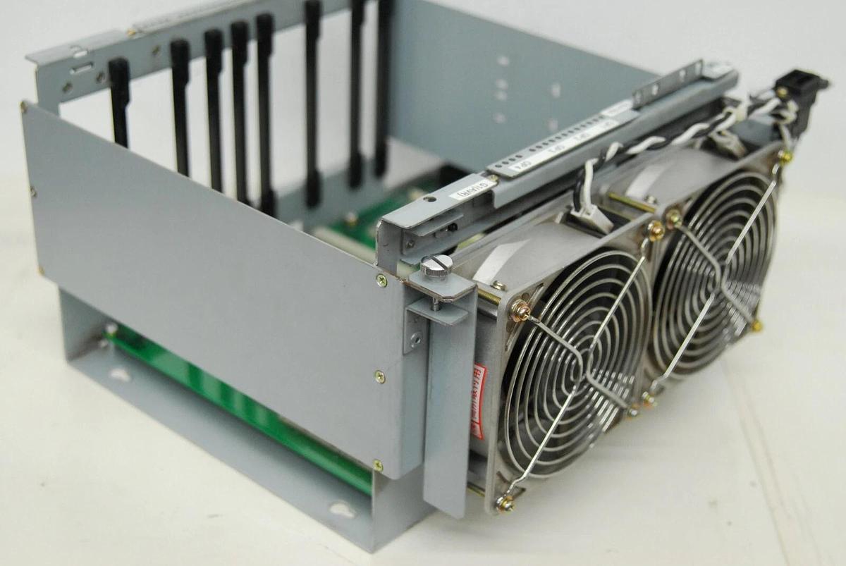 Used Kawasaki 1KX-55 Robotic Control Rack/Backplane W/ Fans  (ZZX130L,D32F-A001)