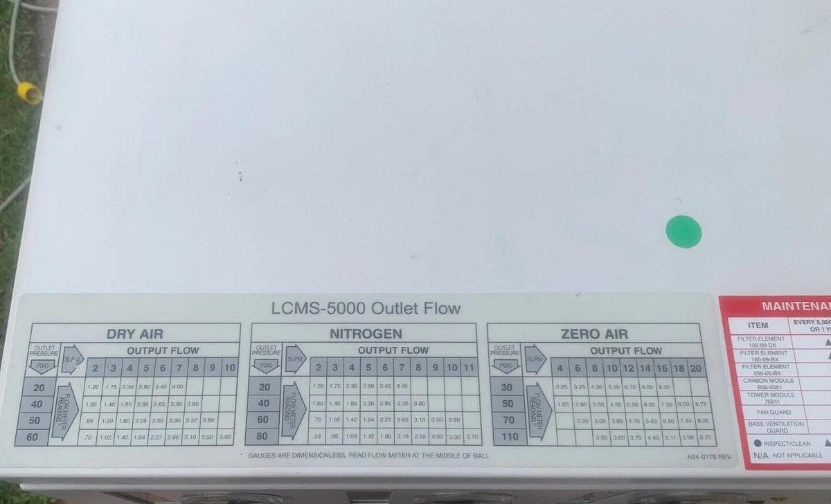 Used Parker Balston Source 5000 LC/MS Gas Generator (LCMS-5000NA Tri-Gas Generator)