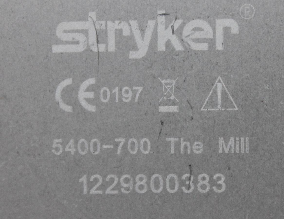 Used Stryker 5400-700 The Bone Mill w/ 5400-705 Sterilization Case and Cable